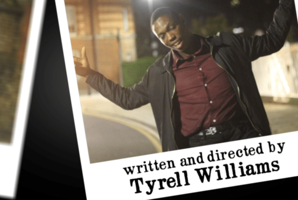 Tyrell Williams - a screen shot of the end credits of A Little Hungover. A polorid photo shows the lead actor of A Little Hungover