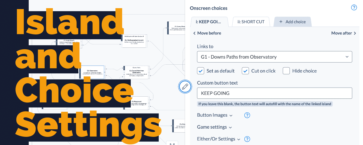 Island & Choice Settings