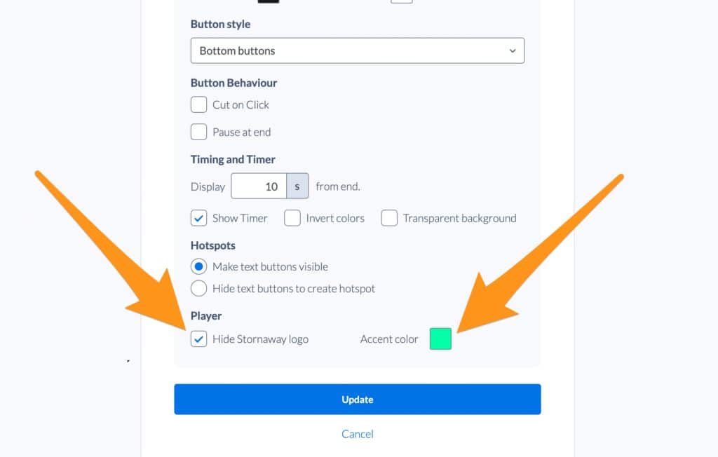 White labelling settings for Premium users