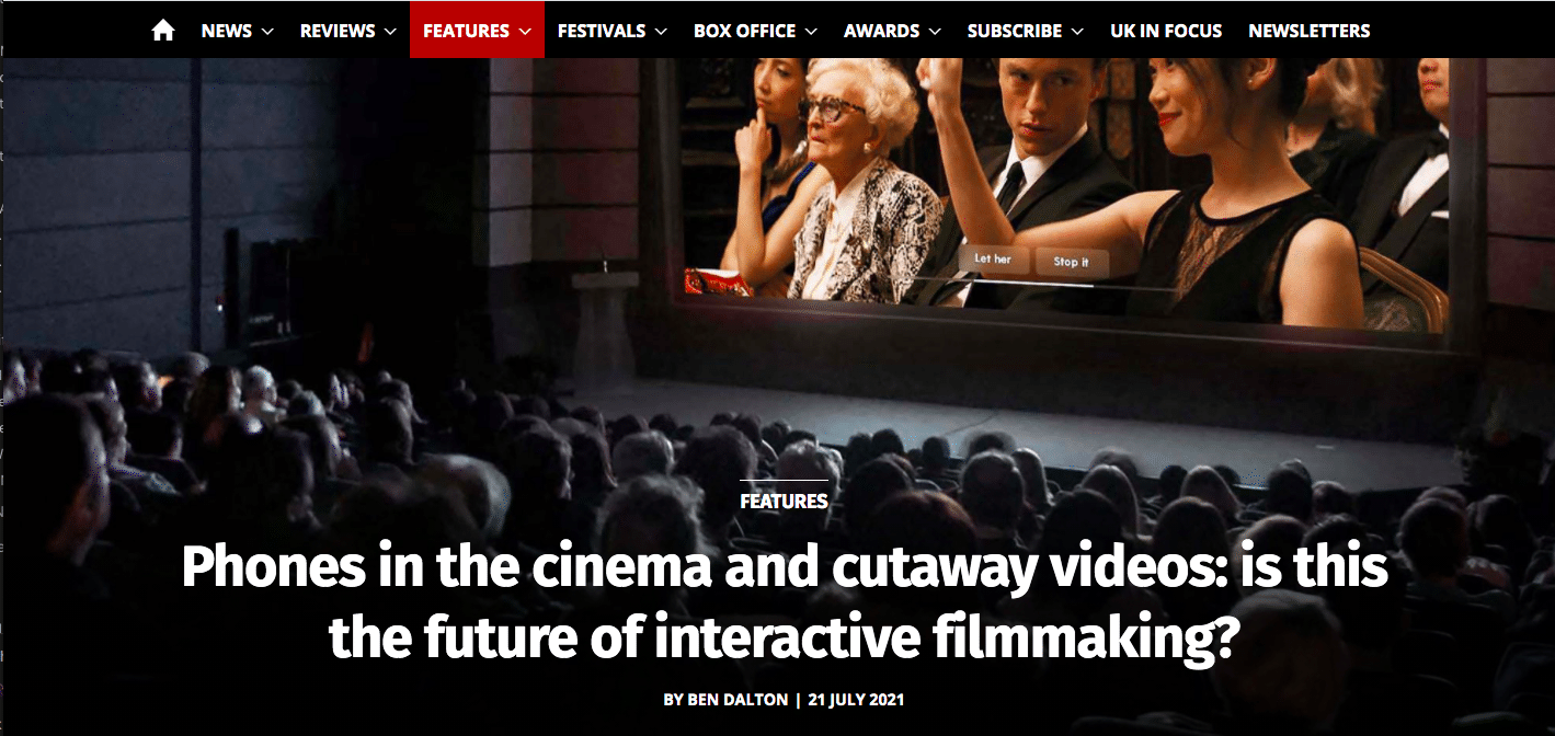 Stornaway.io and “The Gallery”  featured in Screen International double page on interactive cinema