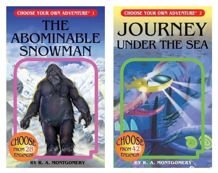 Choose your own adventure book covers
