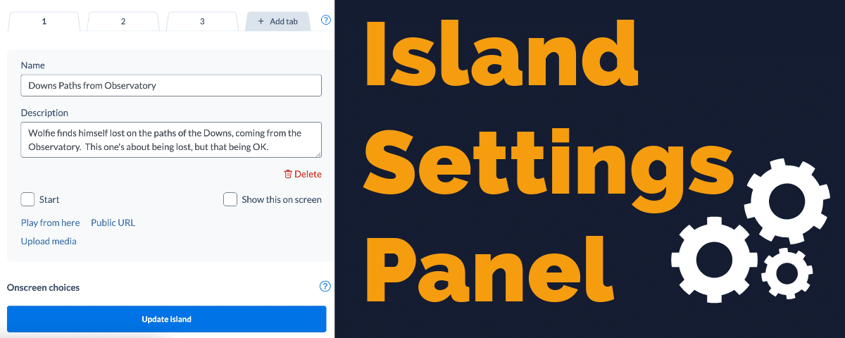Island Settings Panel