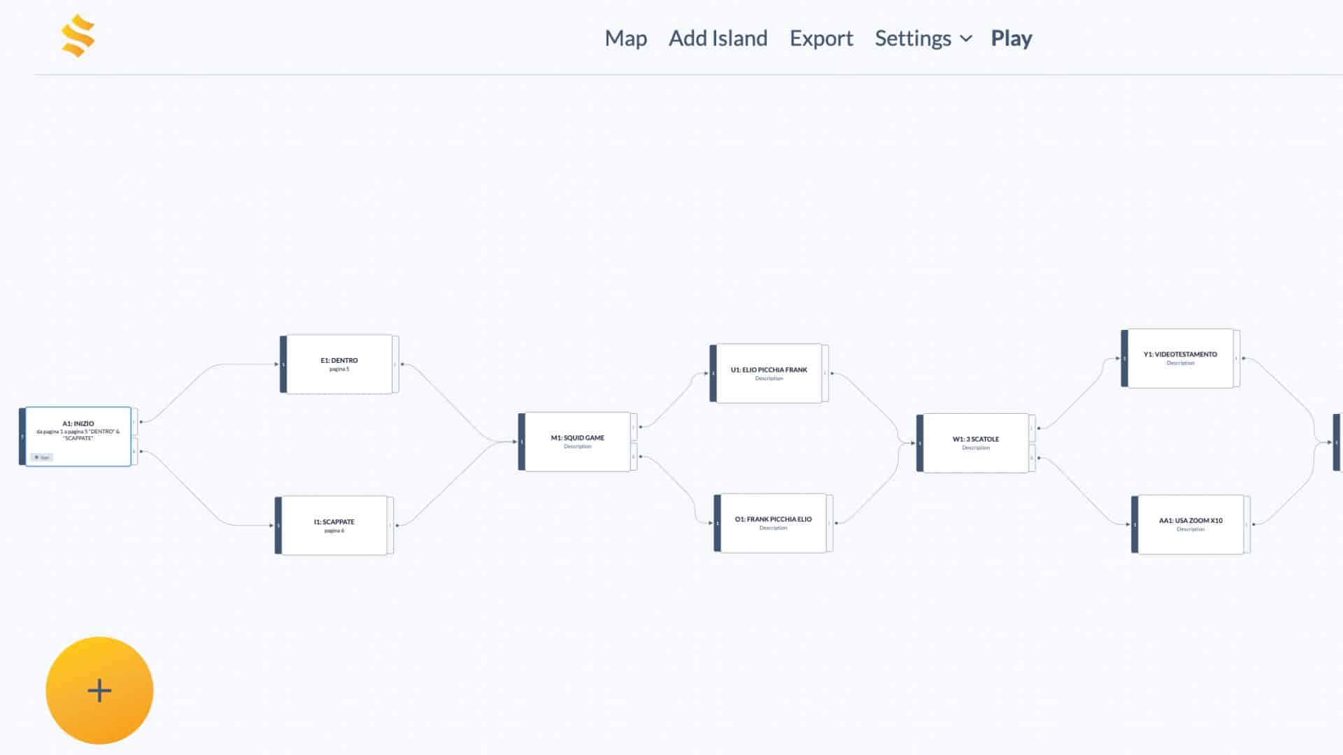 A Stornaway interactive map - showing the outline for the interactive production from Plesh. This is what Plesh used to create their immersive hybrid event