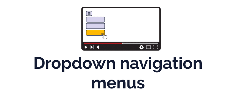 Click to learn more about adding dropdown navigation menus to your projects