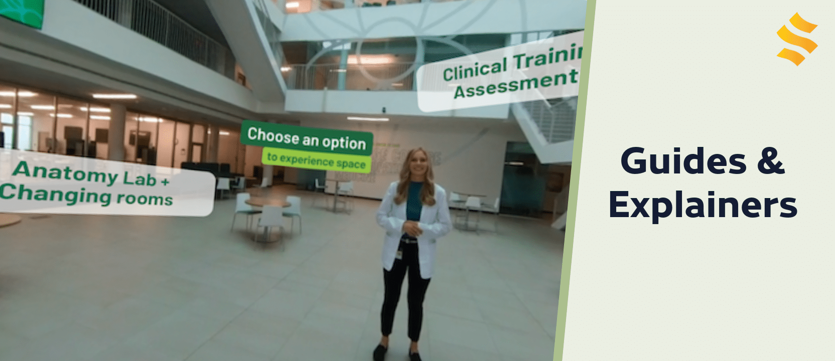 Place buttons and images anywhere in your 360 videos